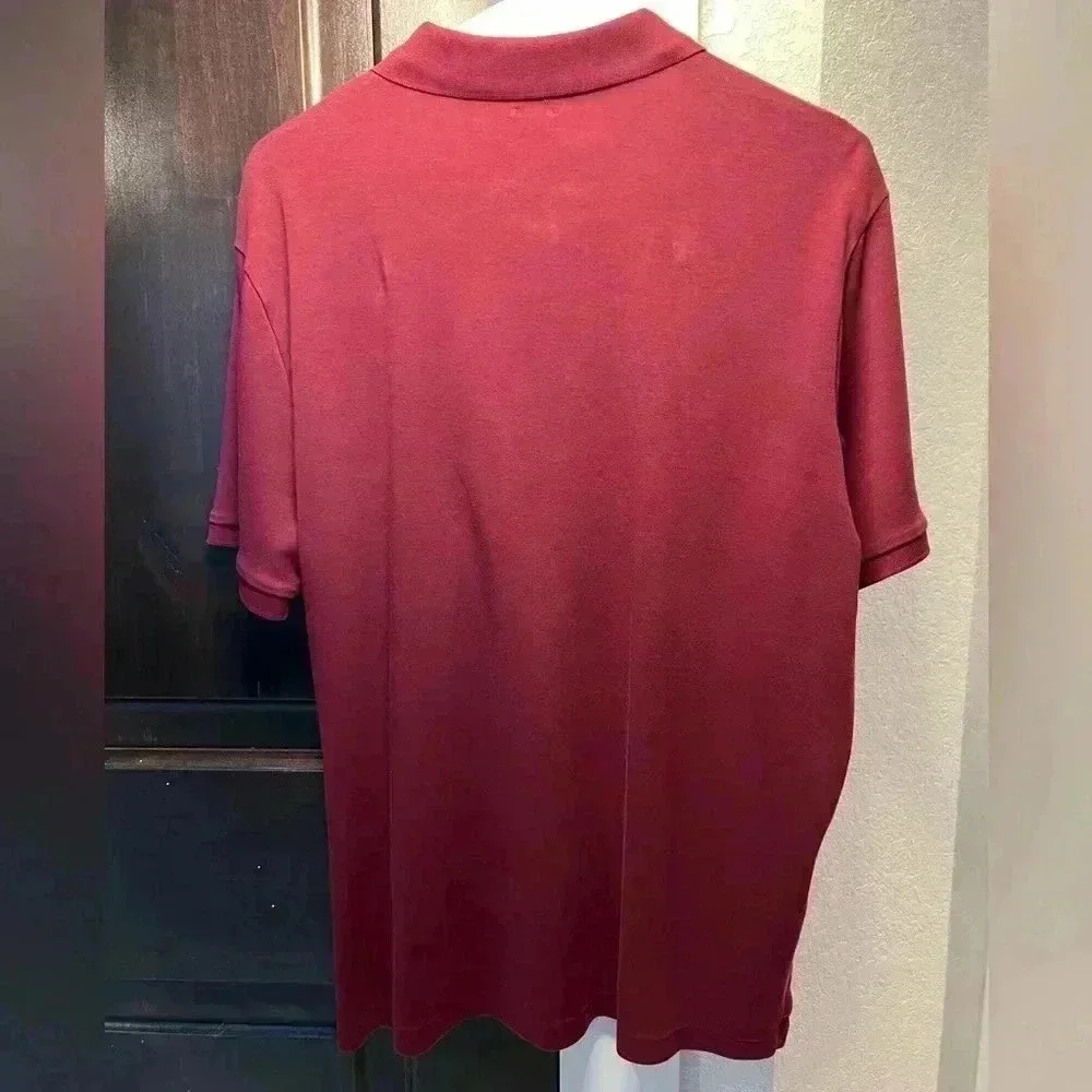 Ralph Lauren Soft Cotton Polo Classic Fit Shirt- Red Burgundy- Size Medium
